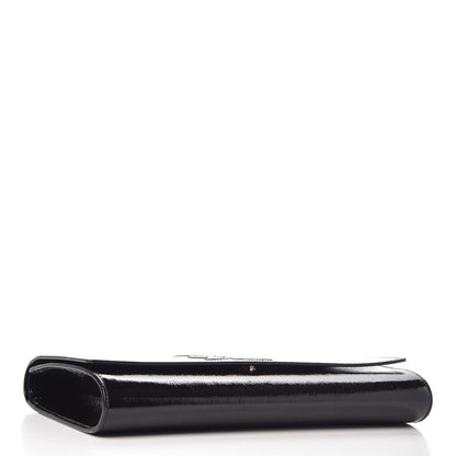 Saint Laurent Textured Patent Monogram Large Belle De Jour Clutch Black 4 of 6