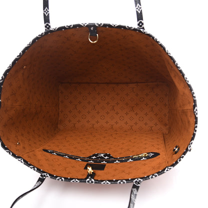 Louis Vuitton Monogram Giant Crafty Neverfull MM Creme Caramel 4 of 8