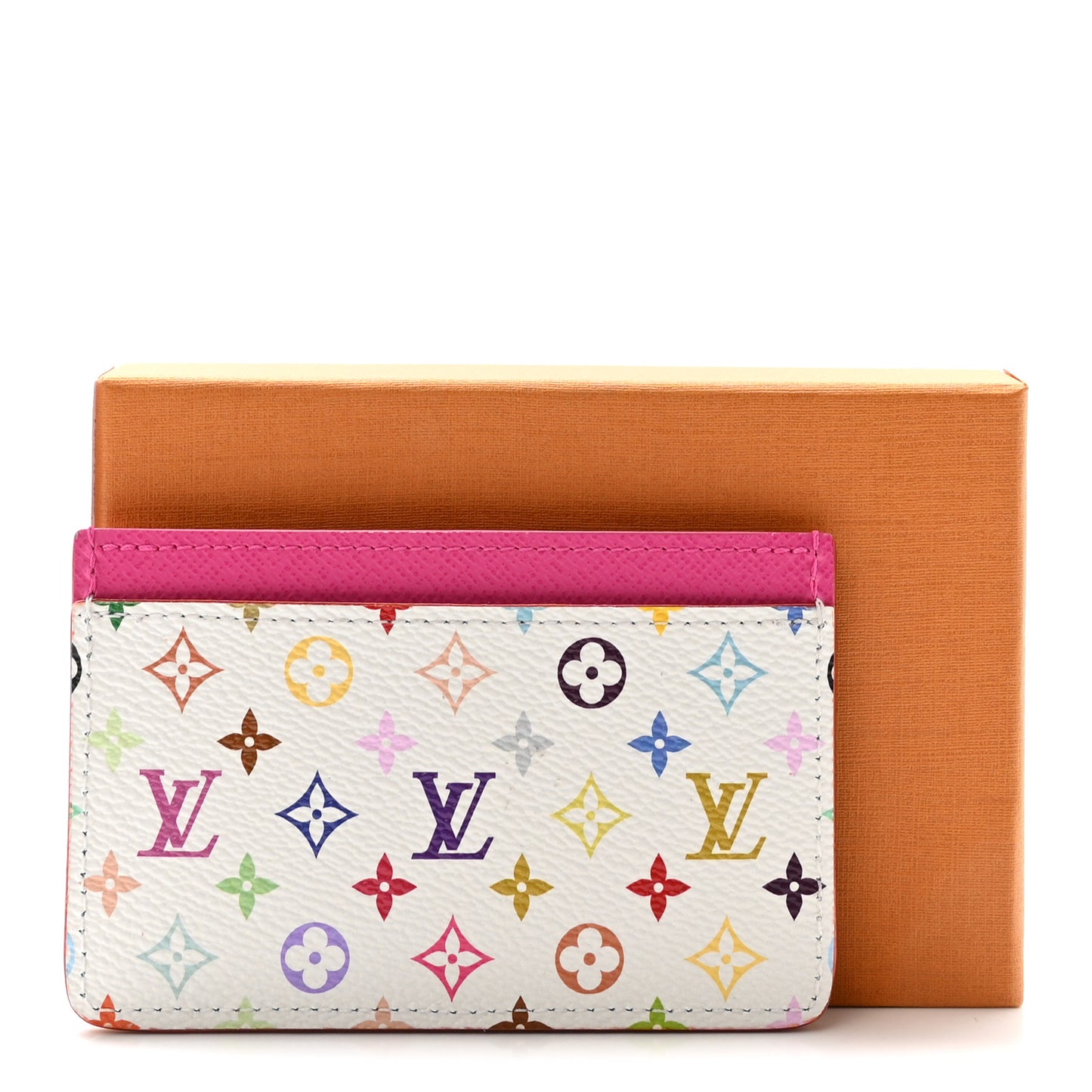 LV X TM Monogram Multicolor Card Holder Kawaii Pink