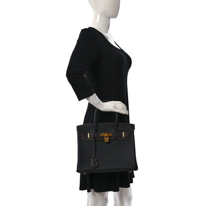 Hermes Togo Horseshoe Birkin 30 Plomb Rose Lipstick 2 of 10