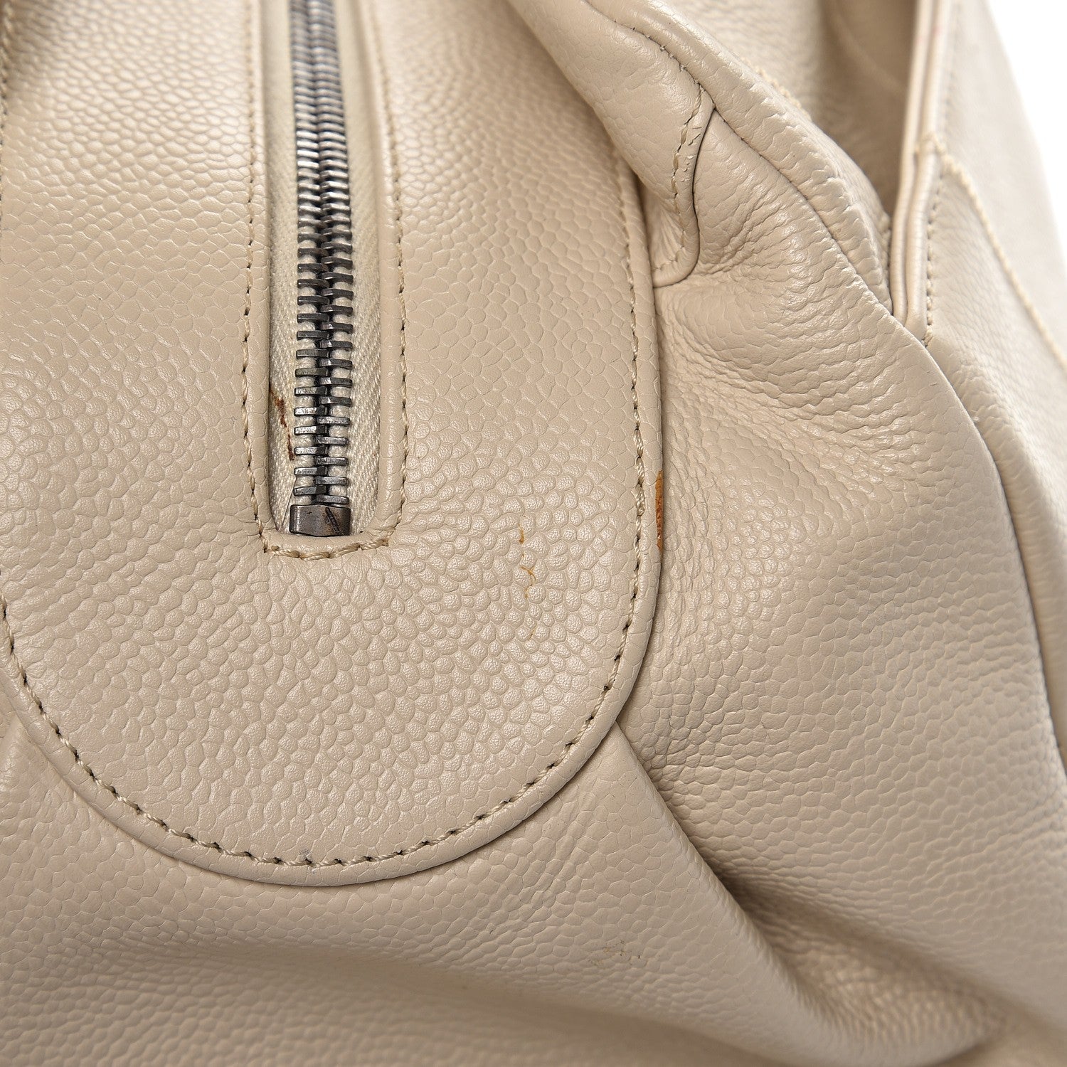 Chanel Caviar Square Stitched Large Tote Beige 2 of 26