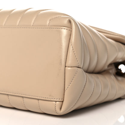Saint Laurent Calfskin Y Quilted Monogram Medium Loulou Chain Satchel Dark Beige 9 of 11
