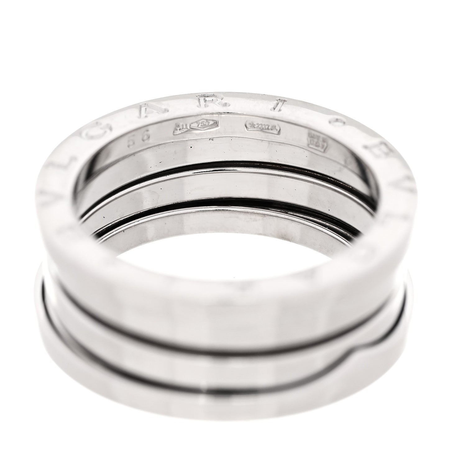 18K White Gold B.Zero1 Three-Band Ring 56 7.5