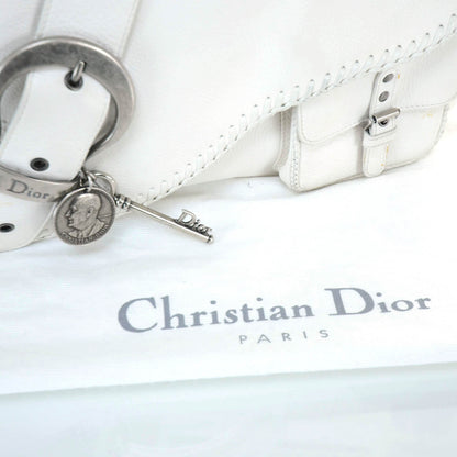 Christian Dior Leather Whipstitch Gaucho White 6 of 10