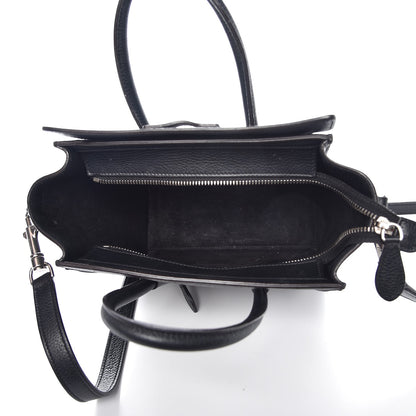 Celine Drummed Calfskin Nano Luggage Black 5 of 16