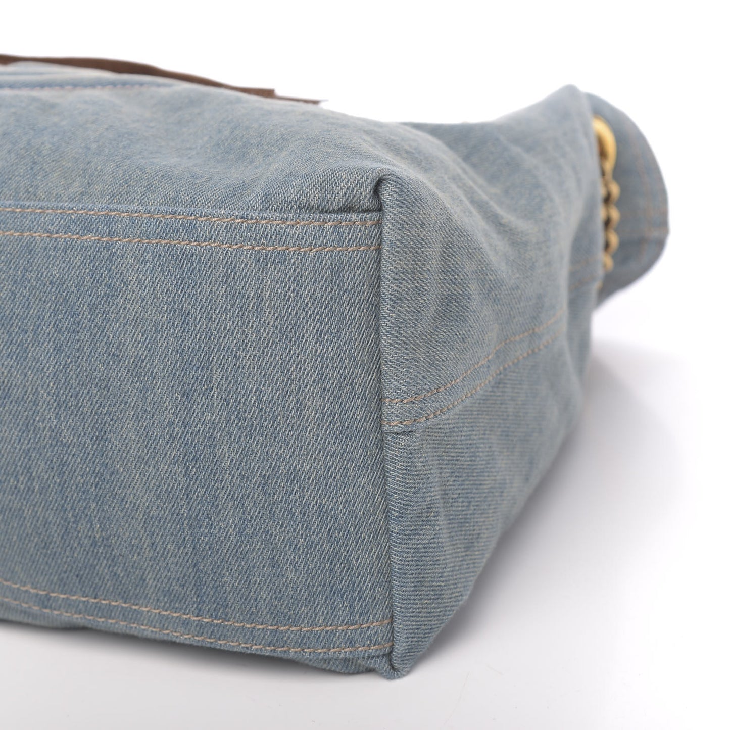 Denim Medium Soho Chain Shoulder Bag Blue