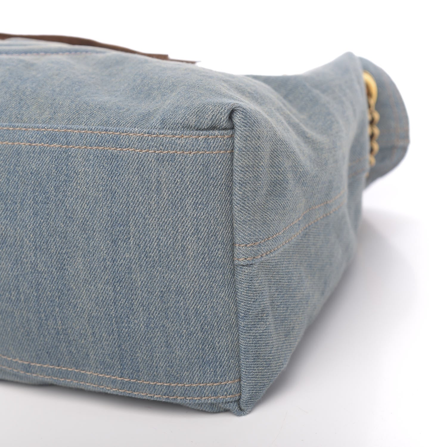 Gucci Denim Medium Soho Chain Shoulder Bag Blue 9 of 9