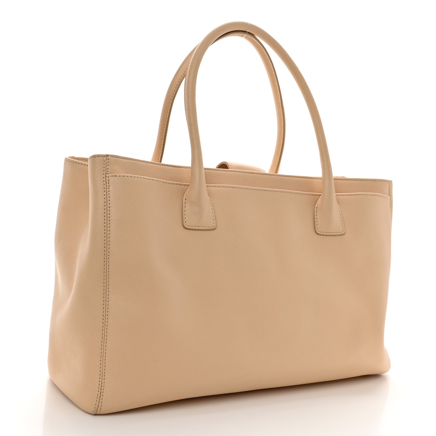 Chanel Calfskin Cerf Executive Shopper Tote Beige 3 of 11