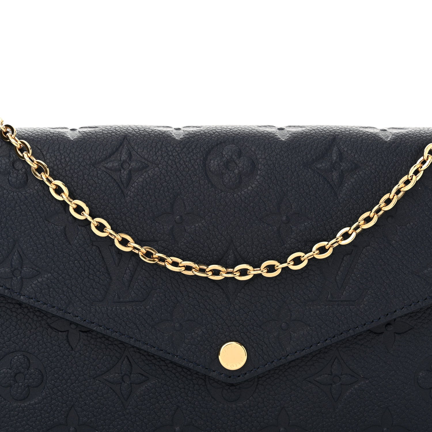 Louis Vuitton Empreinte Pochette Felicie Chain Wallet Navy 8 of 10