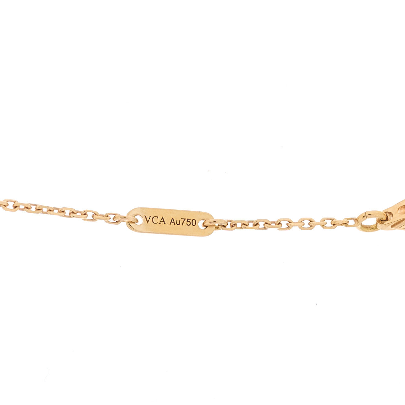 18K Rose Gold Carnelian Sweet Alhambra Pendant Necklace