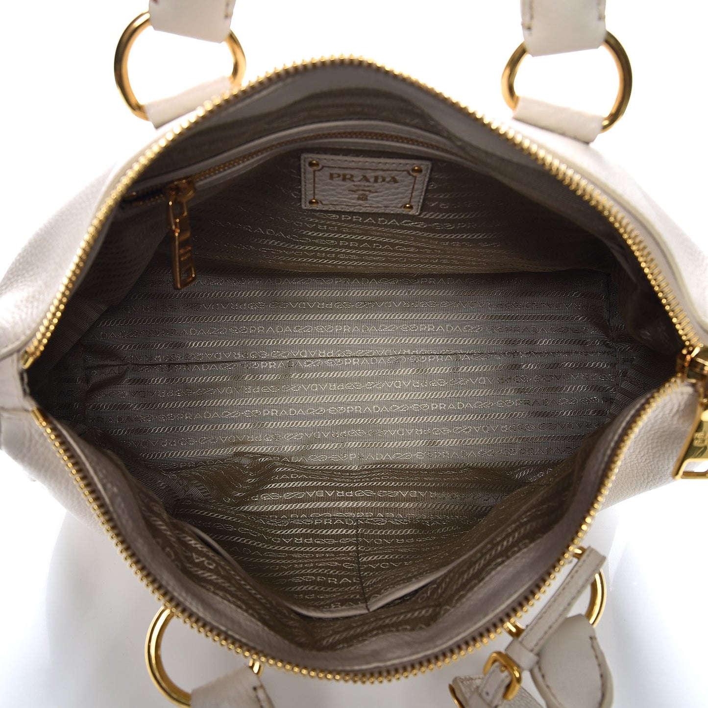Vitello Daino Top Handle Zip Tote Sabbia