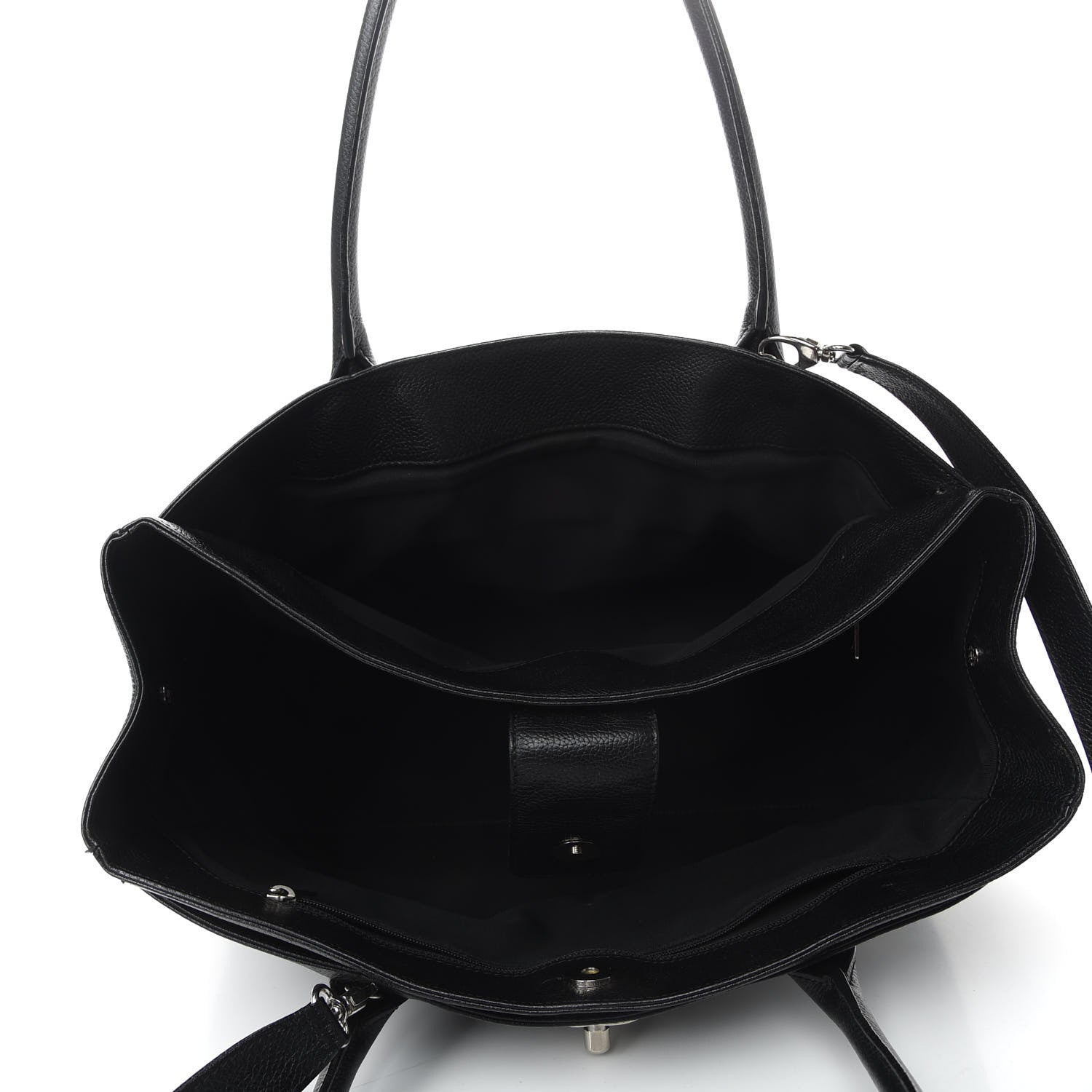 Chanel Calfskin Cerf Executive Shopper Tote Black 8 of 10