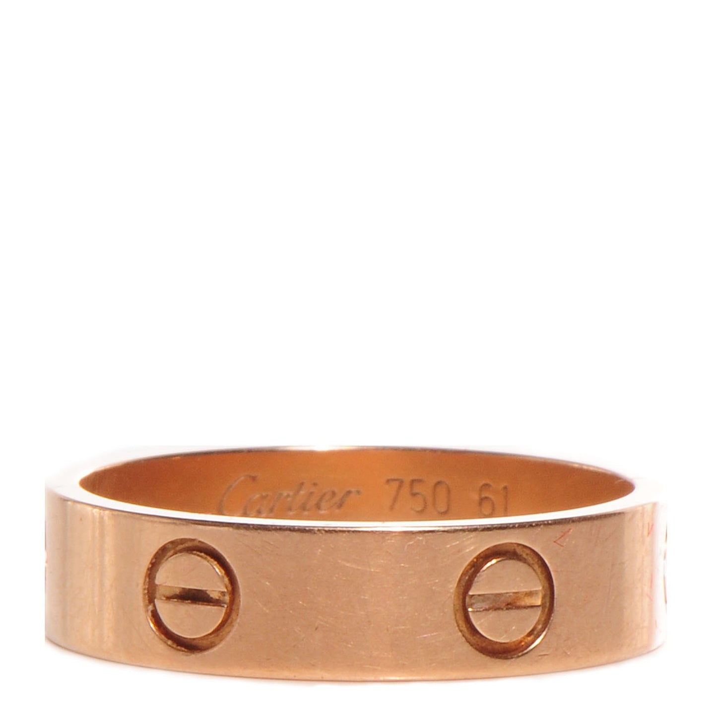 18k Pink Gold 5.5 mm Love Ring Size 61 9.5