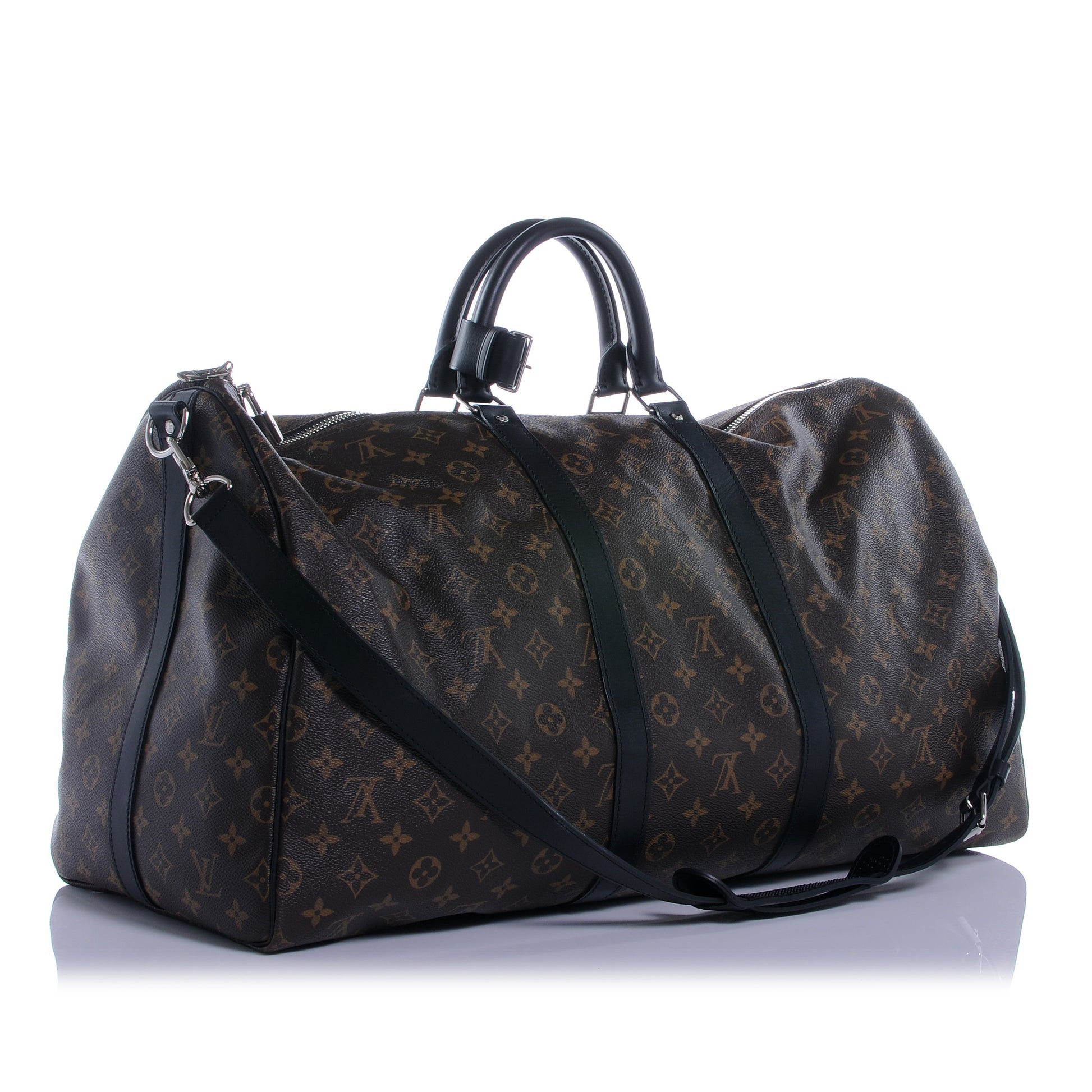 Louis Vuitton Monogram Macassar Keepall Bandouliere 55 3 of 7