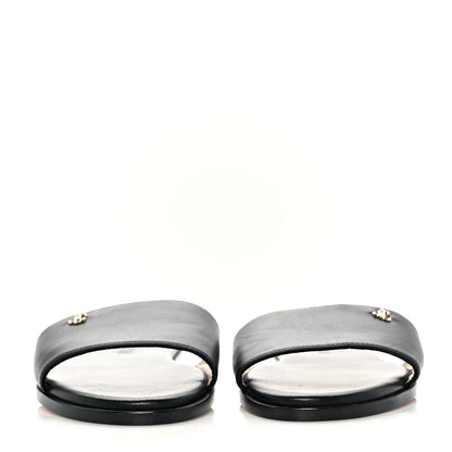 Jimmy Choo Nappa Minea Flat Sandals 37 Black 2 of 8