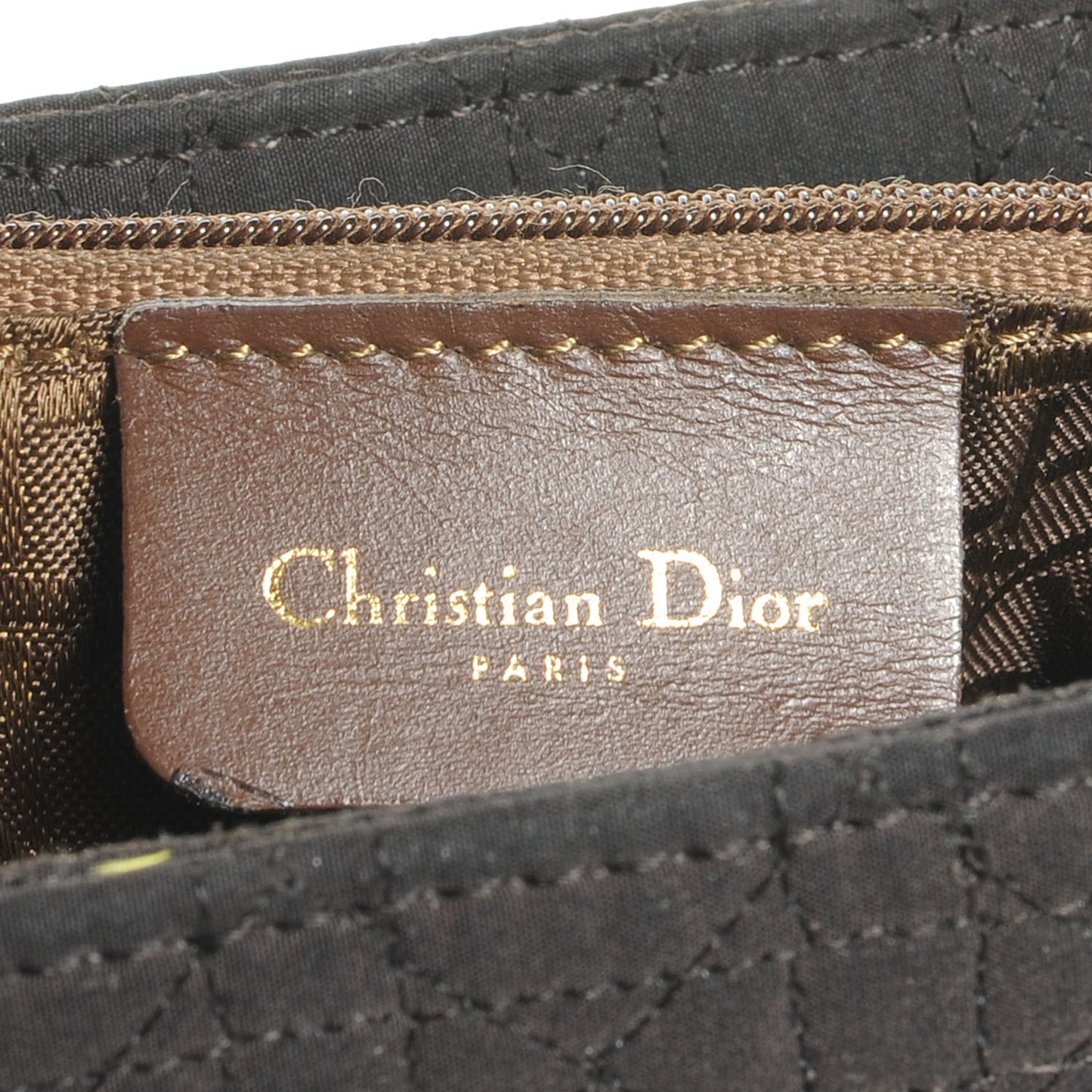 Nylon Cannage Large Lady Dior Brown