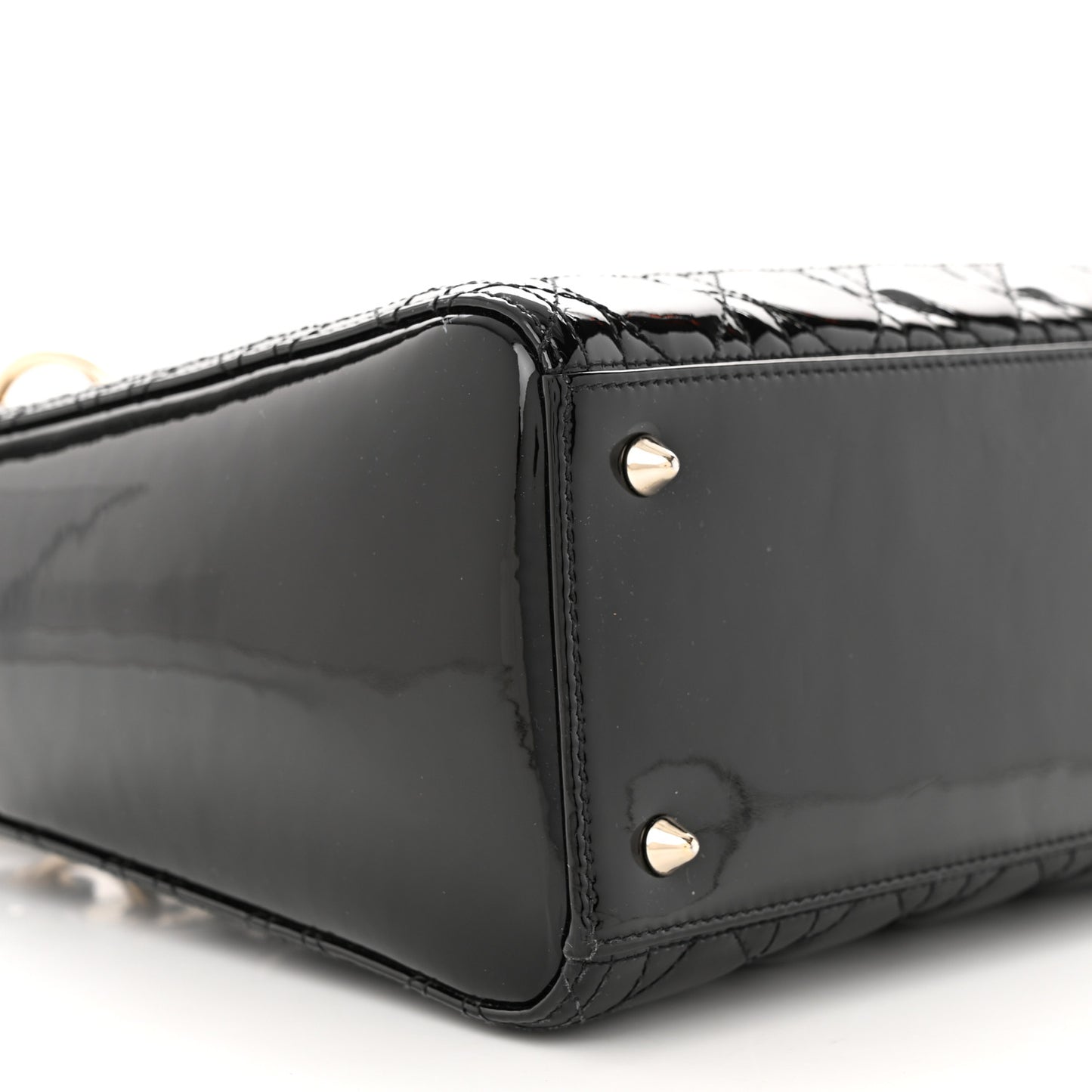 Patent Cannage Medium Lady Dior Black