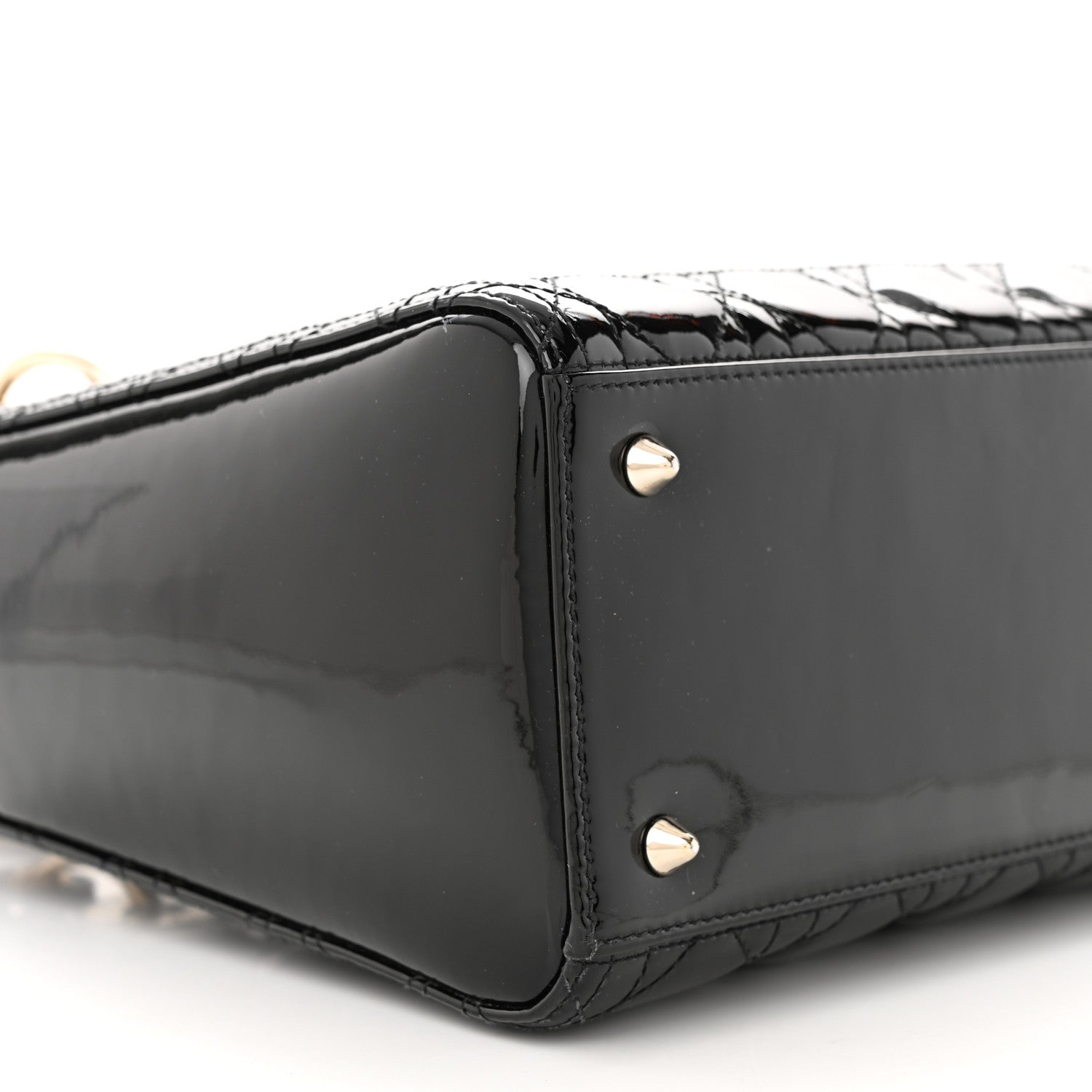 Christian Dior Patent Cannage Medium Lady Dior Black 9 of 12