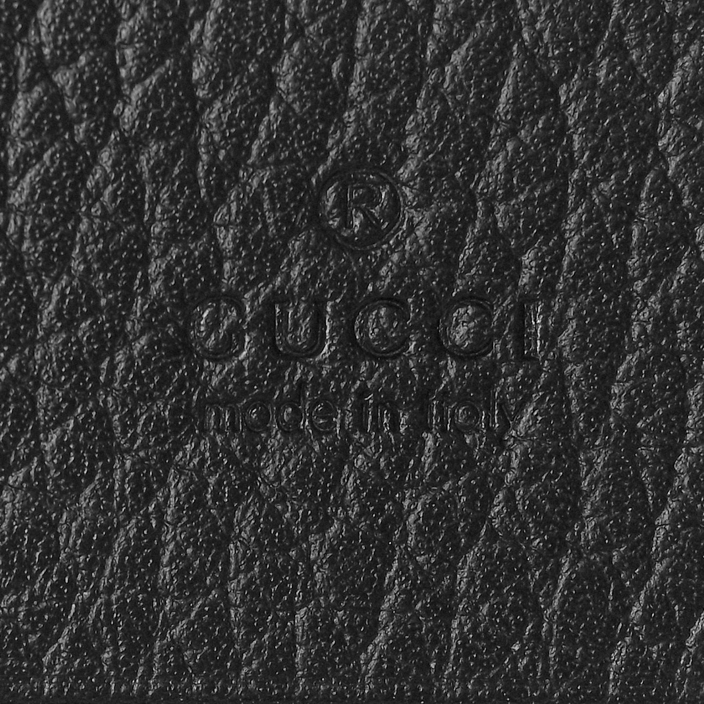 Pebbled Calfskin GG Marmont Card Case Black