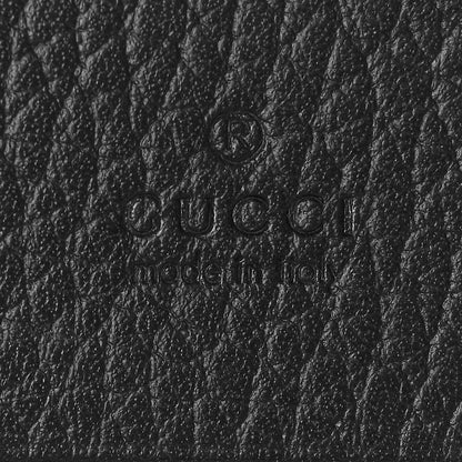 Gucci Pebbled Calfskin GG Marmont Card Case Black 6 of 9