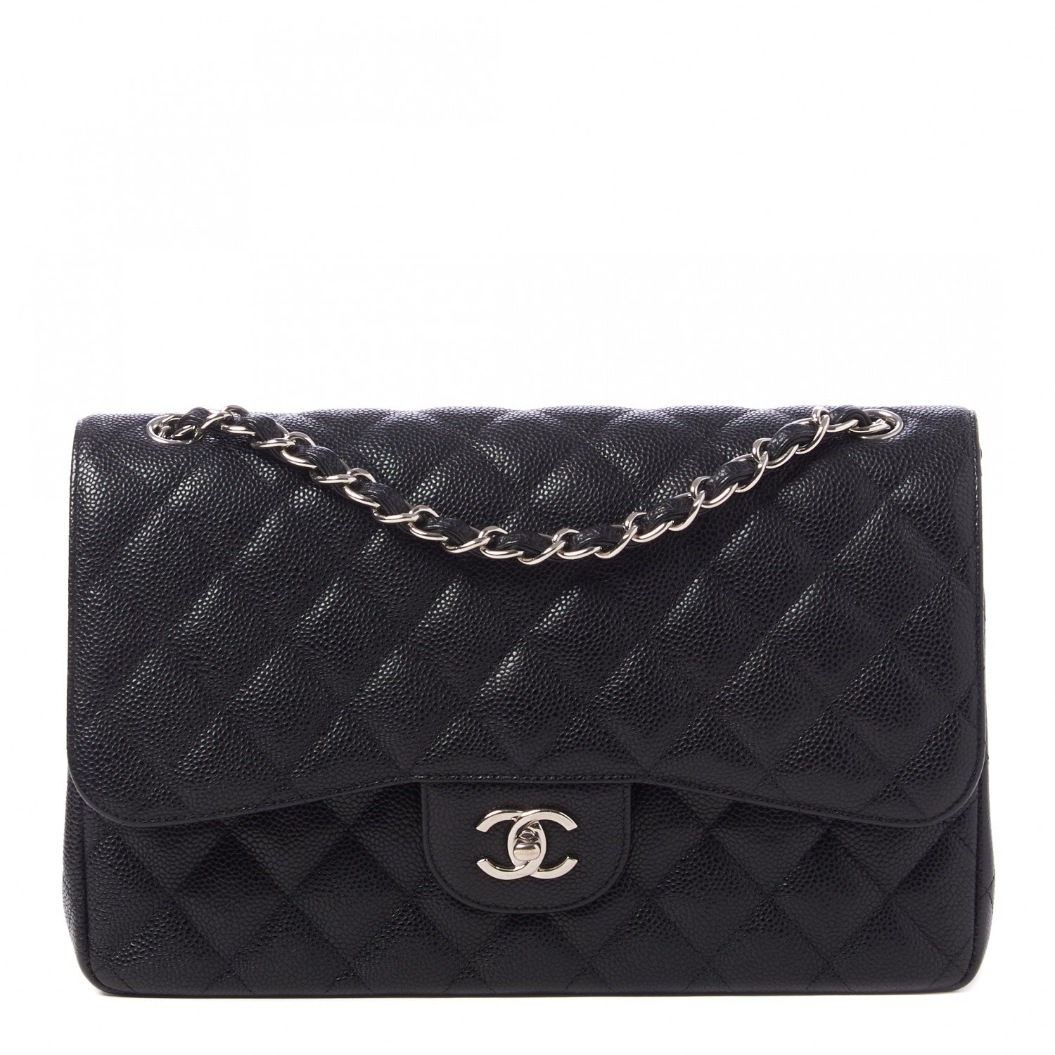 Chanel Caviar Quilted Jumbo Double Flap Black 1 of 11