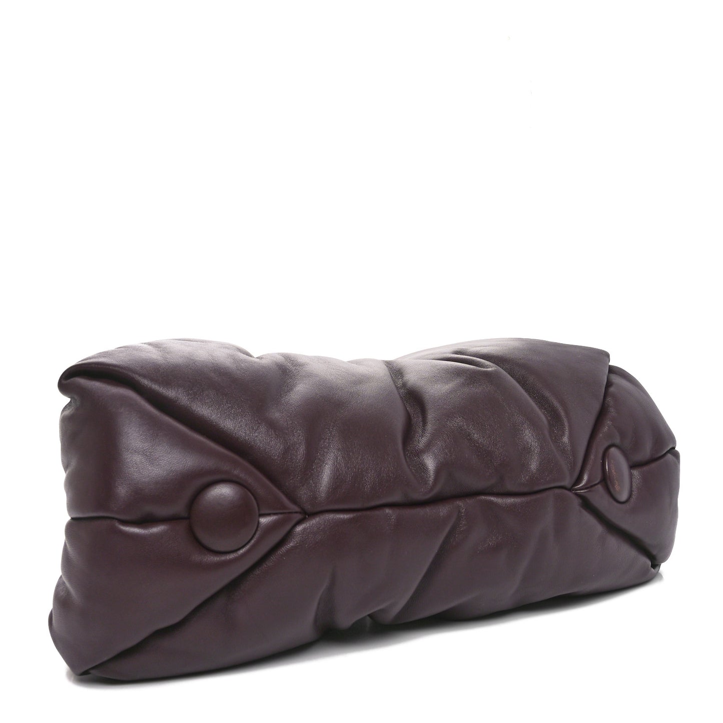 Lambskin Puffy Tobo Chain Shoulder Bag Chocolate