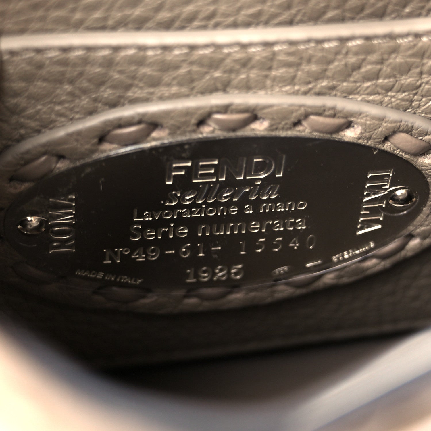 Fendi Cuoio Romano Selleria Mini Peekaboo I SEE U Iconic Satchel Fettuccia 13 of 19