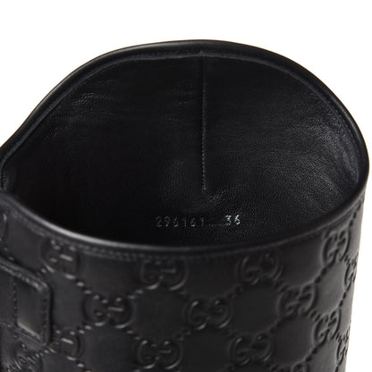 Gucci Guccissima Calfskin Miro Soft Knee High Riding Boots 36 Black 7 of 8