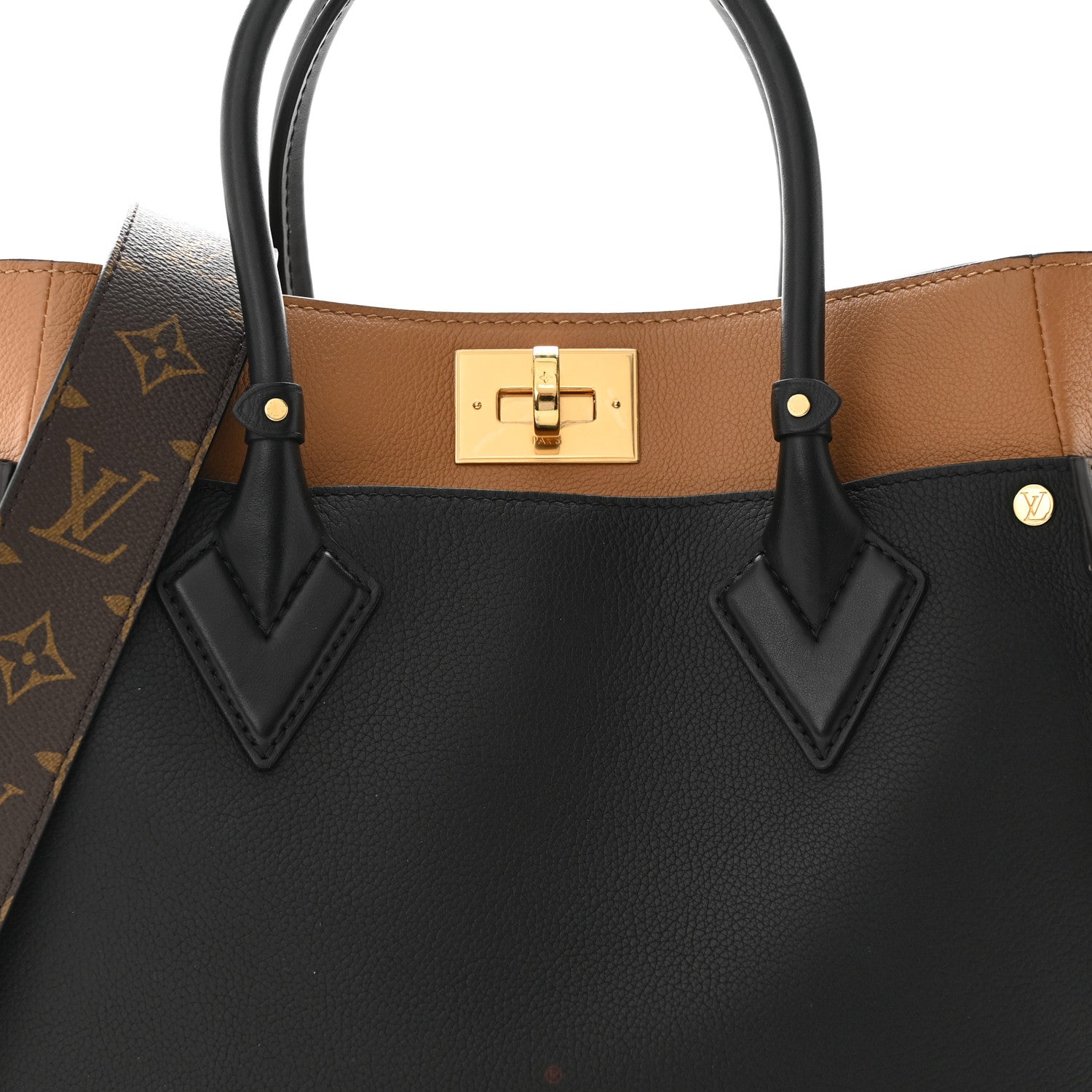Louis Vuitton Calfskin Monogram On My Side Black 7 of 9
