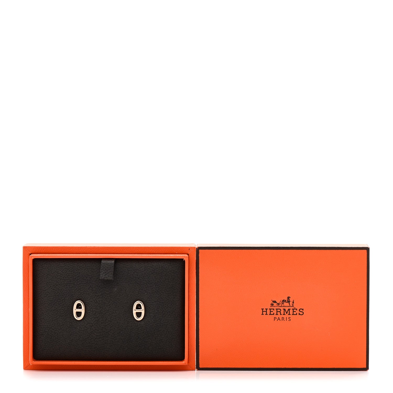 Hermes 18K Rose Gold TPM Farandole Stud Earrings 6 of 6