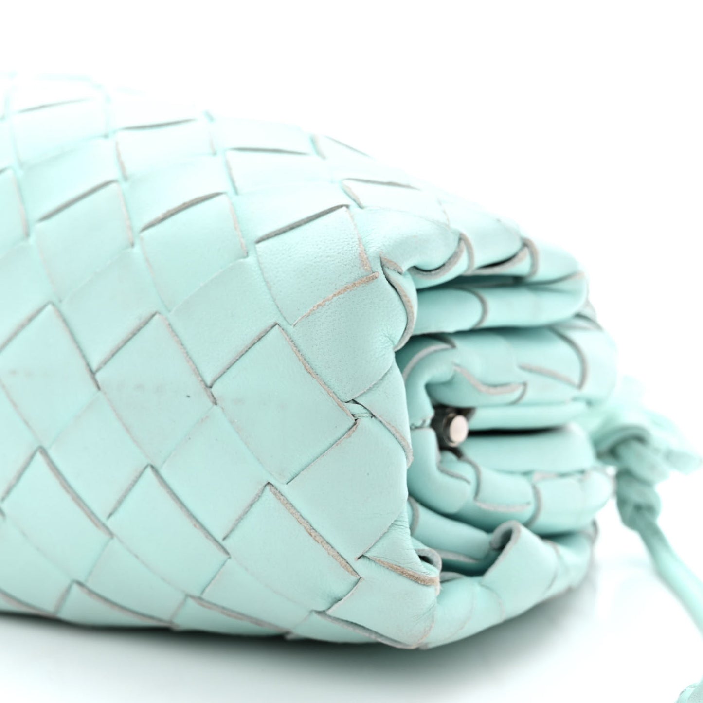 Nappa Intrecciato The Mini Pouch Topazio Silver