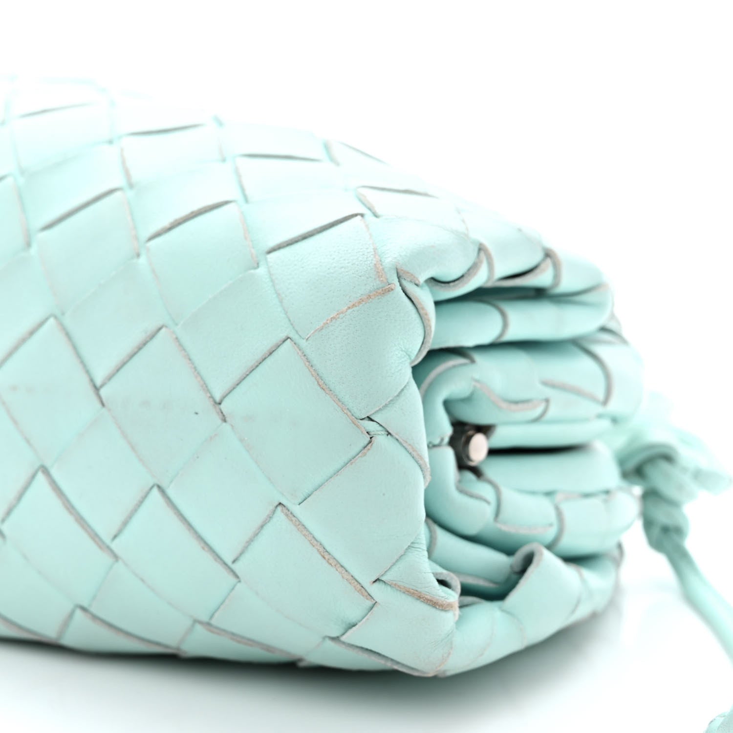 Bottega Veneta Nappa Intrecciato The Mini Pouch Topazio Silver 12 of 13