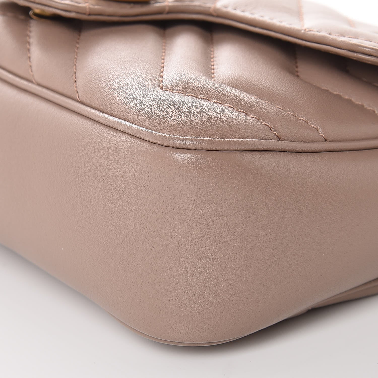 Gucci Calfskin Matelasse Super Mini GG Marmont Shoulder Bag Porcelain Rose 6 of 10