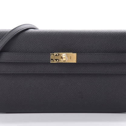 Hermes Epsom Kelly Wallet To Go Black 8 of 11