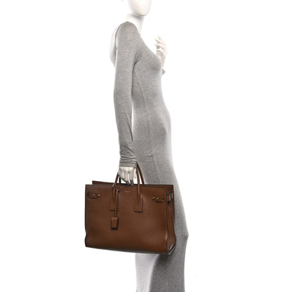 Saint Laurent Grained Calfskin Large Souple Sac De Jour Cinnamon 2 of 10