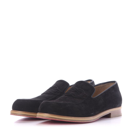 Christian Louboutin Veau Velours Dirk Flat Loafers 43.5 Black 3 of 8