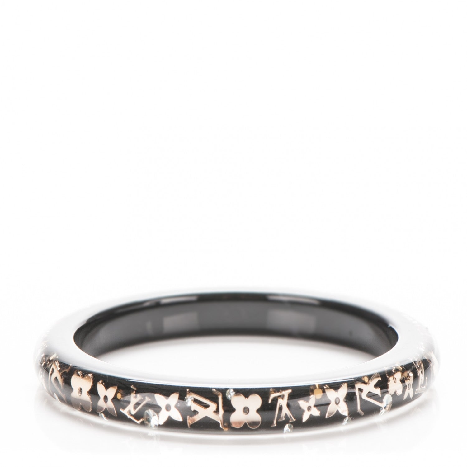 Louis Vuitton Resin Swarovski Medium Inclusion Bracelet PM Black 1 of 4