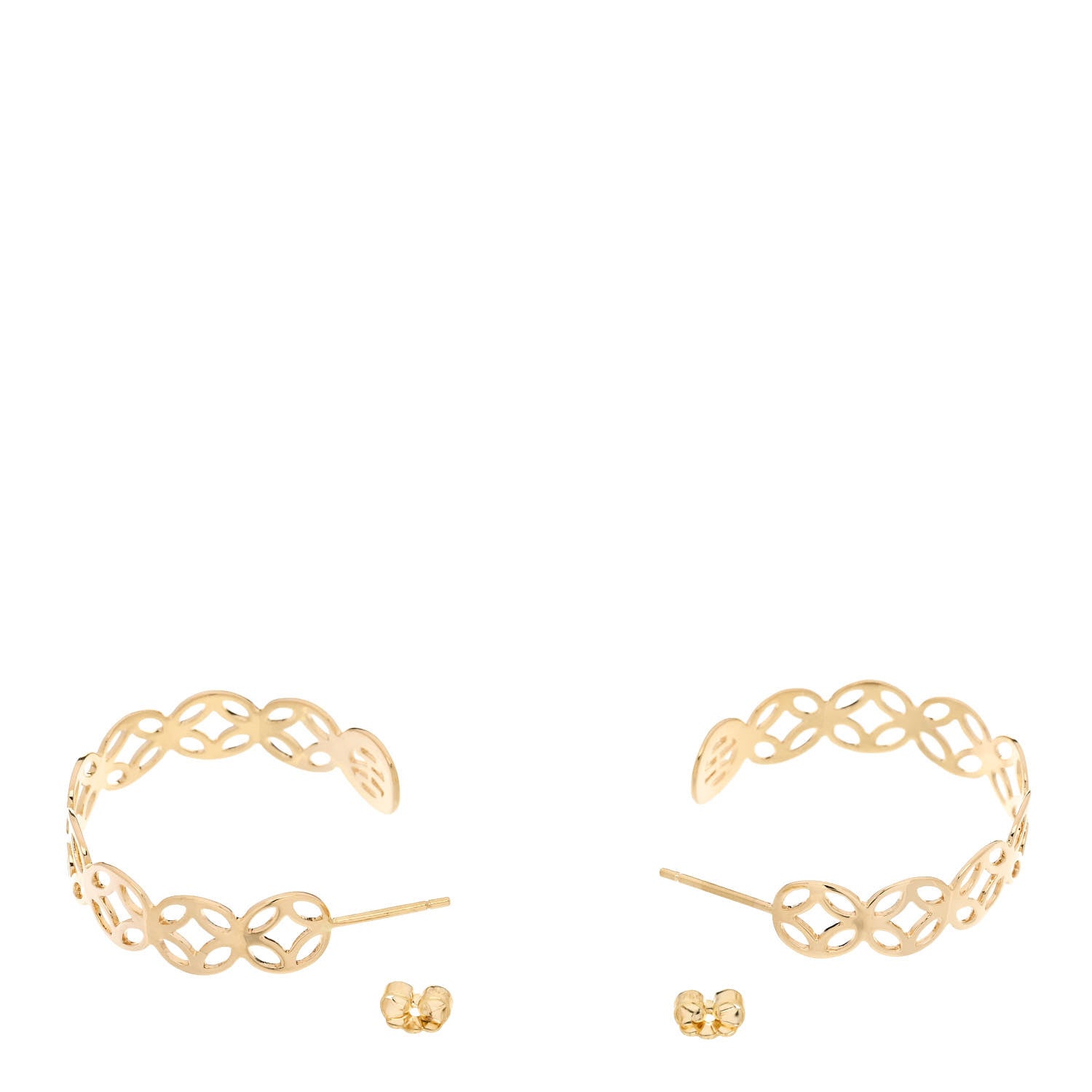 John Hardy 18K Yellow Gold Batu Kawung 8.5mm Hoop Earrings 3 of 4