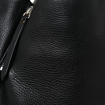 Burberry Grainy Calfskin House Check Medium Maidstone Black 7 of 13
