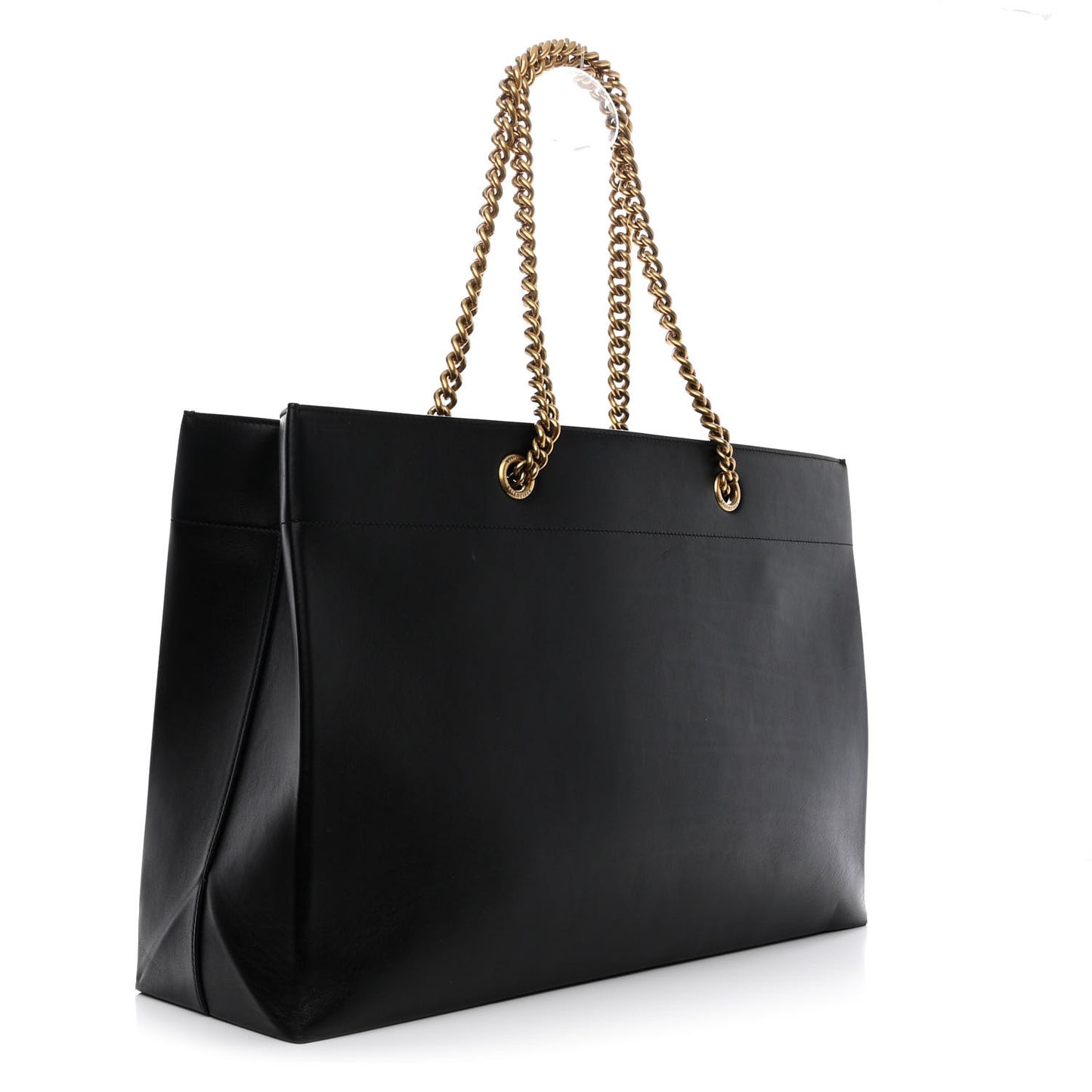 Soft Smooth Calfskin Large Duty Free Tote Black