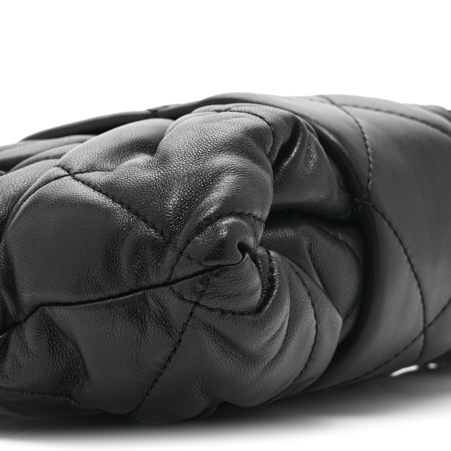 Lambskin Quilted Mini Bow Bag Black