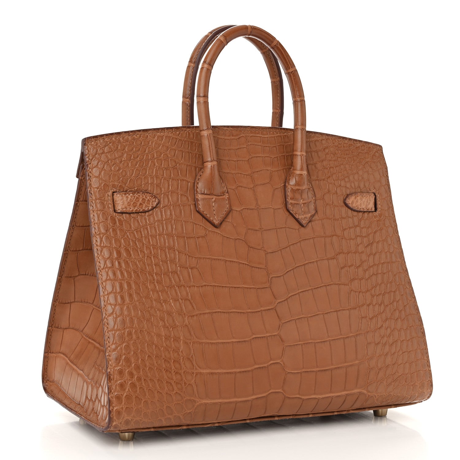 Hermes Matte Alligator Birkin Sellier 25 Gold 3 of 14