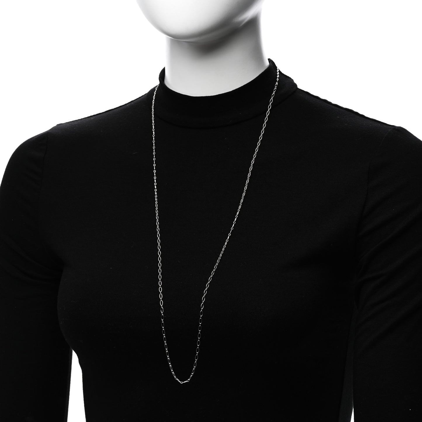 Sterling Silver Oval Link Chain Necklace 31.5"