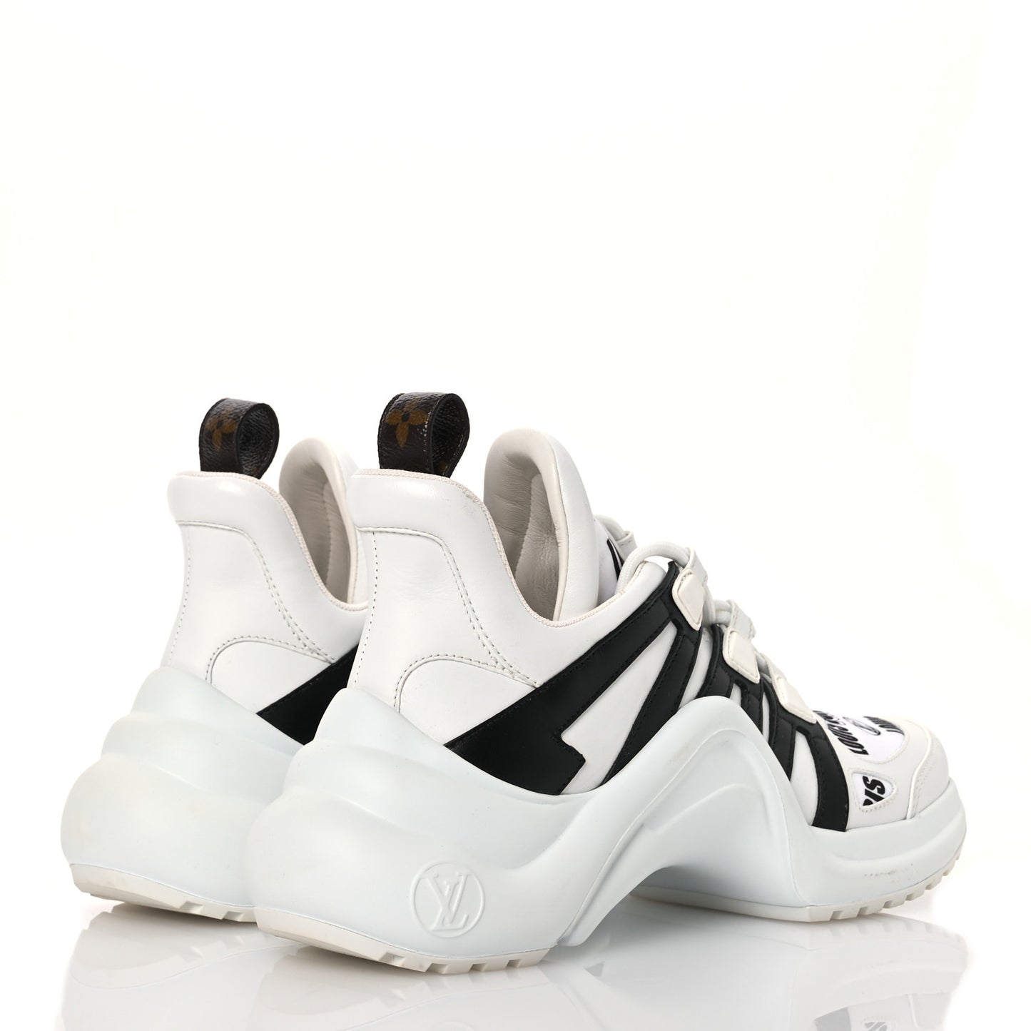 X FORNASETTI Calfskin Technical Nylon LV Archlight Sneaker 37 Black