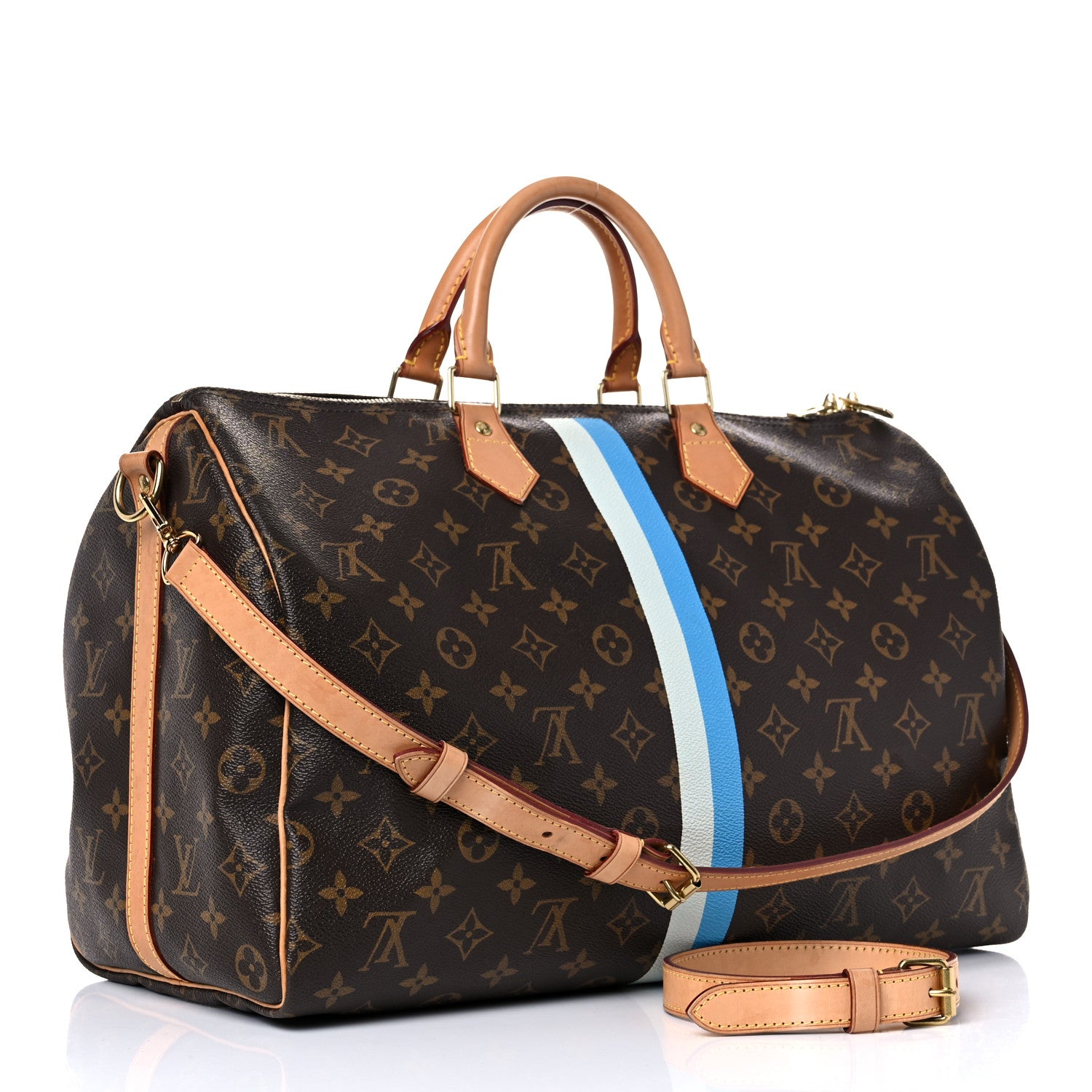 Louis Vuitton Monogram My LV Heritage Speedy Bandouliere 40 Gris Blue Clair 3 of 40