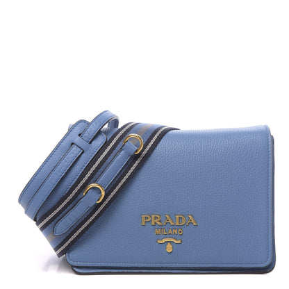 Prada Vitello Daino Flap Crossbody Mare 1 of 10