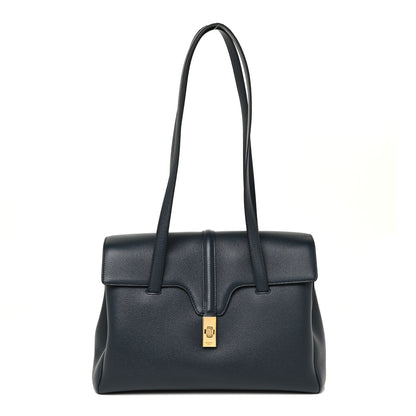 Celine Supple Grained Calfskin Medium Soft 16 Bag Navy Blue 1 of 8