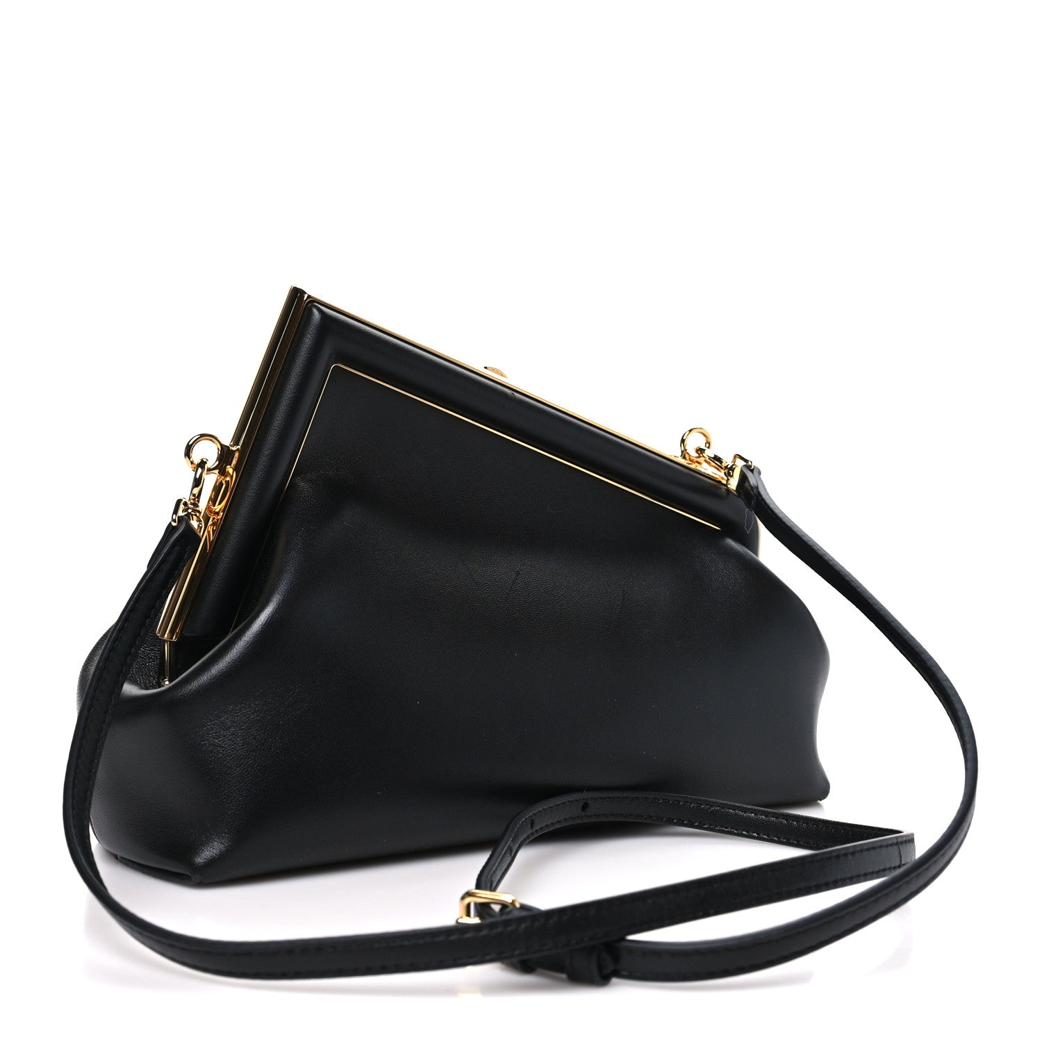 Fendi Shiny Nappa Small Fendi First Black Black 3 of 10