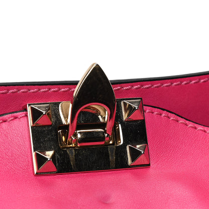Valentino Garavani Vitello Medium Rockstud Tote Pop Fuxia 6 of 6