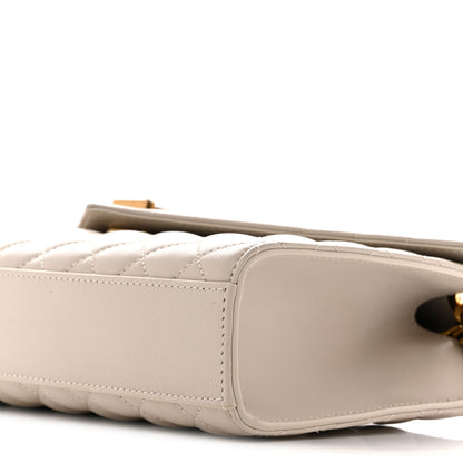 Saint Laurent Lambskin Mixed Matelasse Triquilt Medium Monogram Satchel Crema Soft 10 of 13